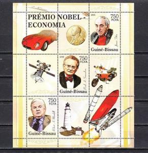 Guinea Bissau, Mi cat. 3186-3188 A. Economics Nobel Prize Winners sheet. ^