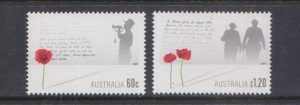 AUSTRALIA - 2011 REMEMBRANCE DAY - 2V MINT NH