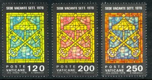 VATICAN CITY 1978 SEDE VACANTE Set Sc 638-640 MNH