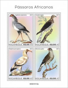 Mozambique - 2021 African Birds, Goshawk, Vulture - 20 Stamp Sheet - MOZ210112a