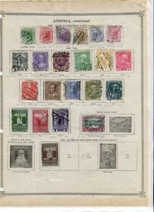 AUSTRIA; 1906-08 early issues fine used lot on album page