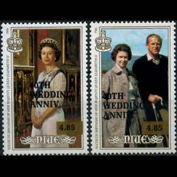 NIUE 1987 - Scott# 546-7 Queen Birthday Set of 2 NH