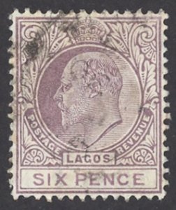 Lagos Sc# 45 Used 1904 6p King Edward VII