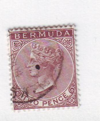 Bermuda Sc 21 1898 2 d  brown purple Victoria stamp used