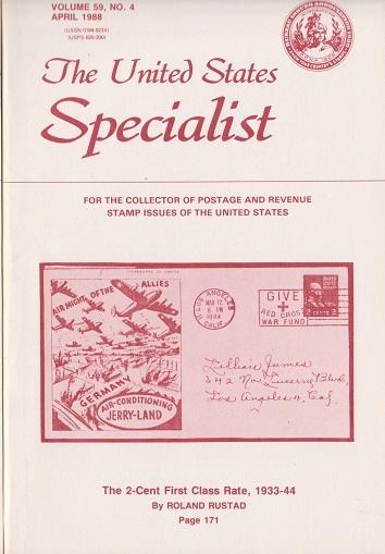 The United States Specialist:  Volume 59, No. 4 - April 1988