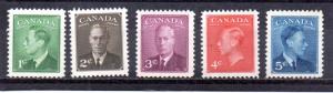 Canada #284-288 MNH