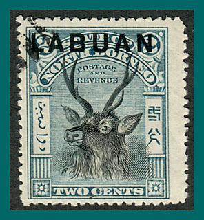 Labuan 1897 Sambar Stag, p14, cancelled  #73,SG90