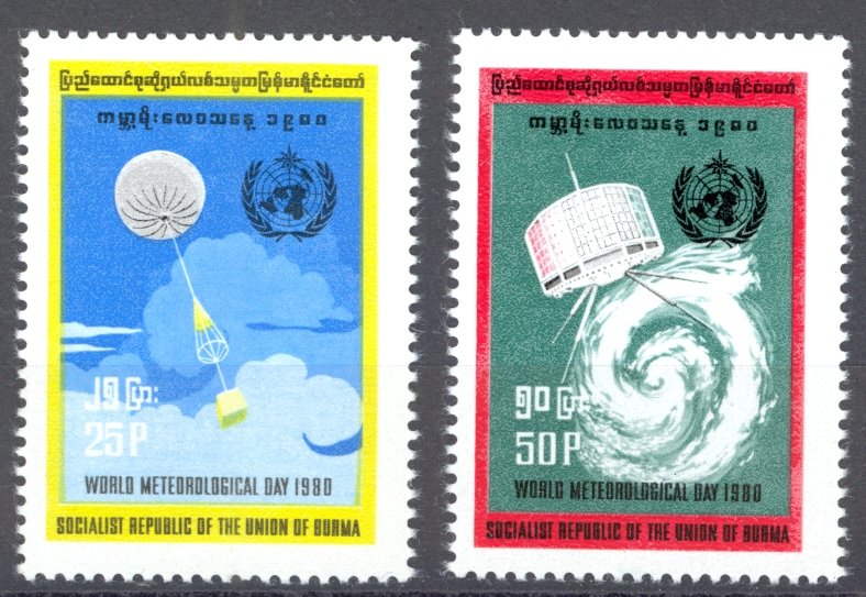 Burma Sc# 275-276 MNH 1980 World Meteorological Day