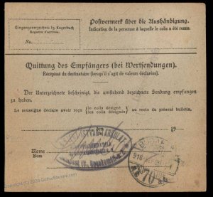 Germany 1918 DR Germania Wmk Cover Perfin Budapest Hungary G96000