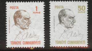 TURKEY Scott 1832 and 1835 MNH** 1970 stamps