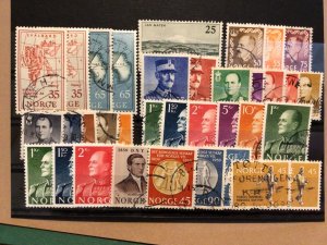 Norway 1957 to 1959  mounted mint or  used Good Quality stamps  Ref  62154