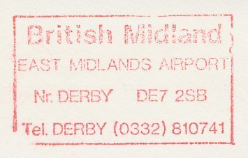 Meter cut GB / UK 1982 British Midland - East Midland Airport