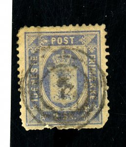 DENMARK O1 USED FINE PULLED PERF Cat $160