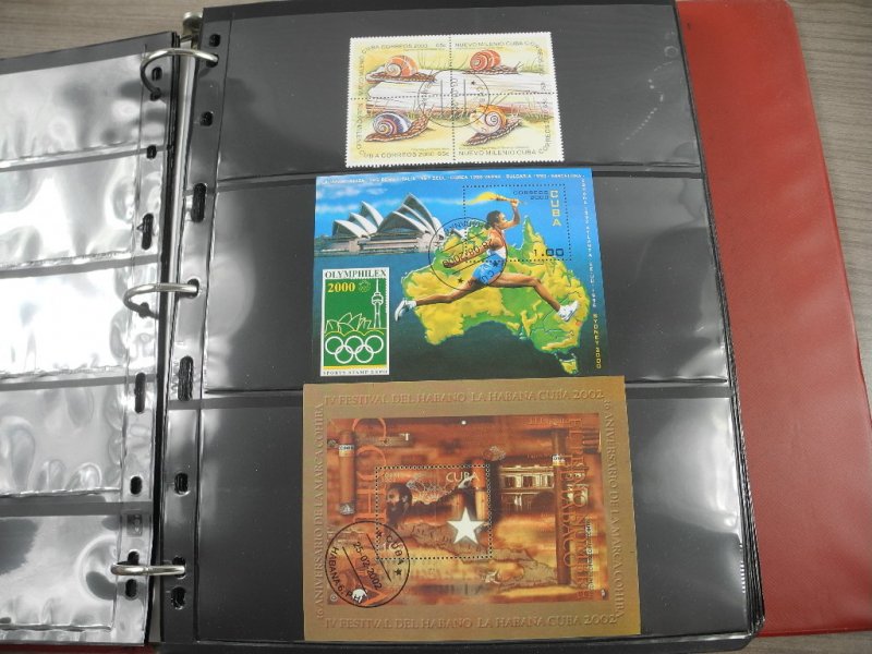 CUBA(2002-2008), Stamp Collection in stock pages(Kenmore binder)