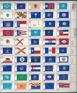 US Cat #1633-82 Mint Sheet, State Flags, M-NH*-