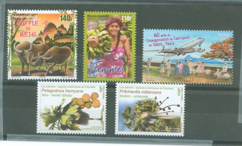 French Polynesia #1261-1265 Mint (NH) Single (Complete Set)