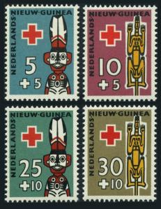 Neth New Guinea B15-B18,MNH.Michel 49-52. Red Cross,1958.Ancestral Image,Bowl.