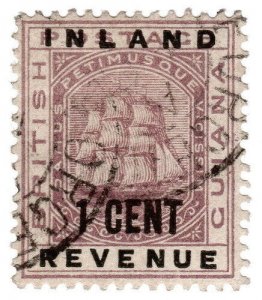(I.B) British Guiana Revenue : Inland Revenue 1c  