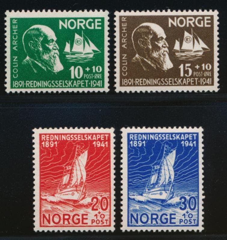 NORWAY B20-B23 MINT F-VF NEVER HINGED (NH)