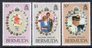 Bermuda 412-414 Royal Wedding MNH VF