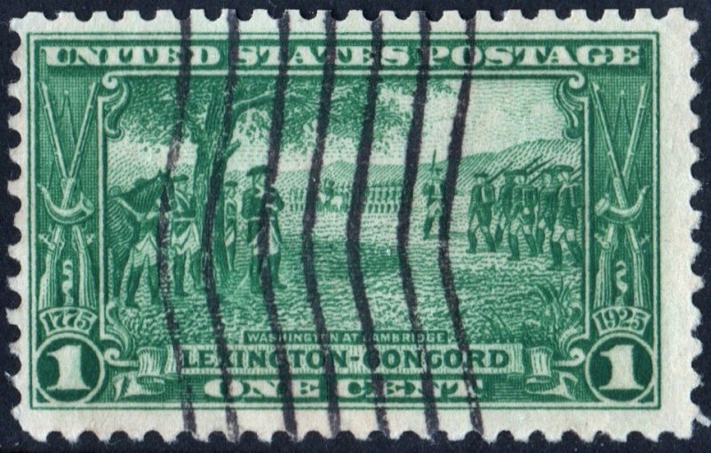 SC#617 1¢ Lexington-Concord Single (1925) Used