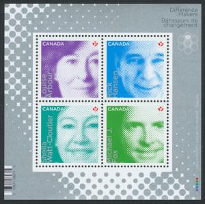 Canada 2549 MNH Difference Makers, Hansen, Fox, Arbour,