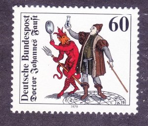 Germany 1304 MNH 1979 Mephistpheles & Faust Doctor Johannes Faust Issue