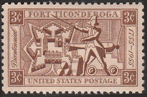 # 1071 MINT NEVER HINGED ( MNH ) FORT TICONDEROGA    