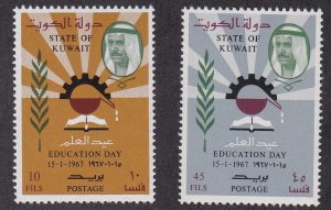 Kuwait # 348-349, Education Day, NH, 1/2 Cat.