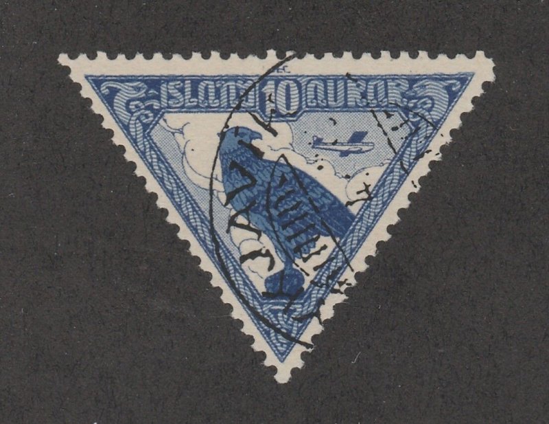 *KAPPYSSTAMPS 11718-96 ICELAND ISLAND AIR MAIL  SCOTT C3 USED RETAIL  $90