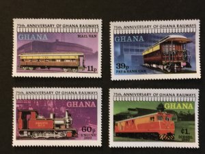 1978 Ghana Sc# 678-681 - 75th anniversary of Ghana Railways