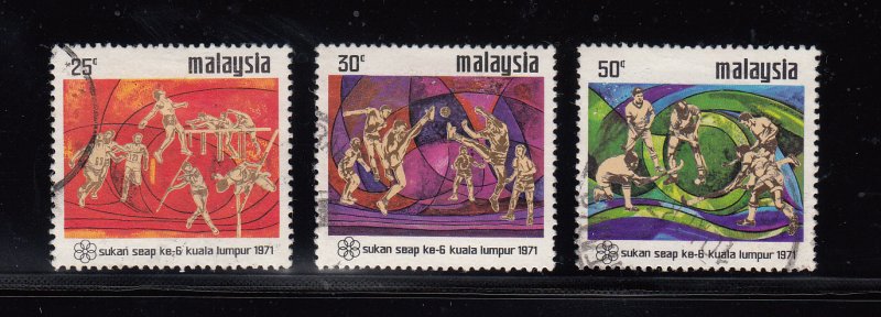 Malaysia Scott #92-94 Used