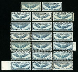 US Stamps # C24 F-VF OG NH Lot of 20 Catalog Value $220.00