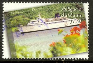 ANTIGUA 2001 $1.50 SHIP FREEWINDS in BEQUIA Issue Sc 2482 VFU