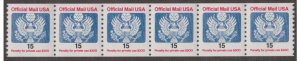 U.S. Scott #O138A Official Stamp - Mint NH Strip of 6