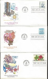 US Scott #2005,1866,2014,1898A,1949,2022A First Day Covers