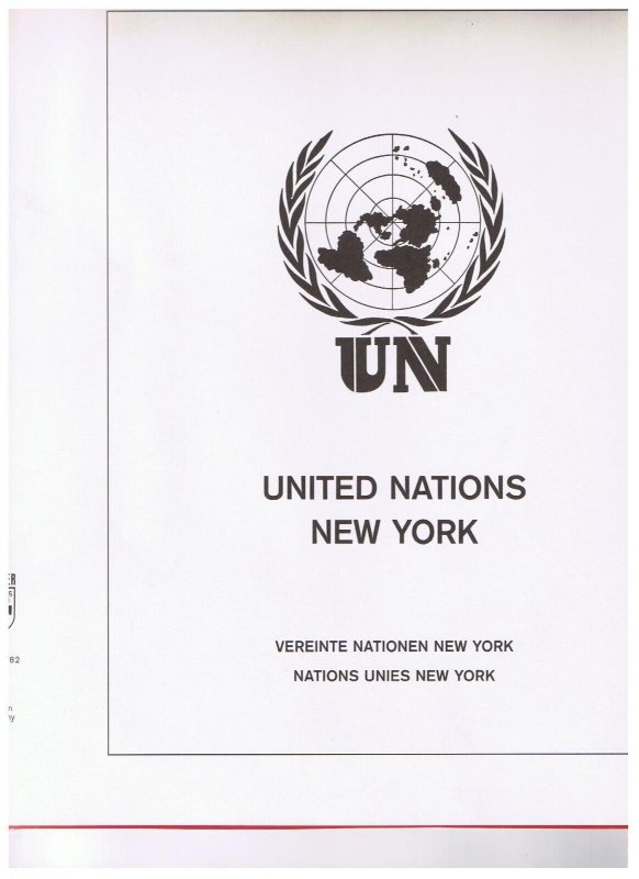 UN NY #1-467 #C1-23  MNH OG in Lindner Hingeless  Album w/ #38 & #38d