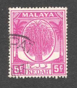 Malaya - Kedah, Scott #65    VF, Used,  CV $3.00 ....  3240054