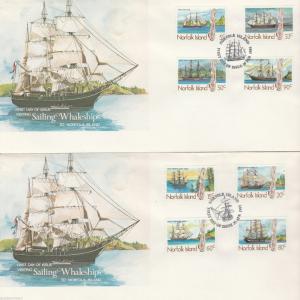 NORFOLK ISLAND   SHIPS  First Day Covers