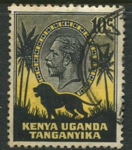 Kenya & Uganda - Scott 48- KGV Definitive -1935 - FU - Single 10c Stamp