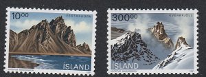 Iceland # 728, 737, Landscapes, Mint NH, 1/2 Cat.