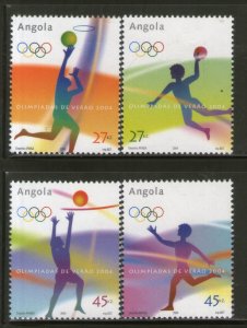 Angola 2004 Athens Olympic Games Sports Basketball Sc 1265-68 MNH # 386