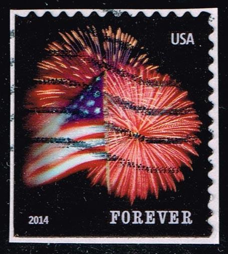 US #4869 Fort McHenry Flag and Fireworks; Used (0.25)