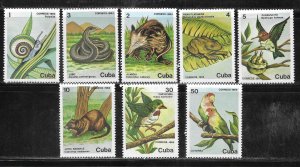 Cuba 2735-2742 Fauna set MNH