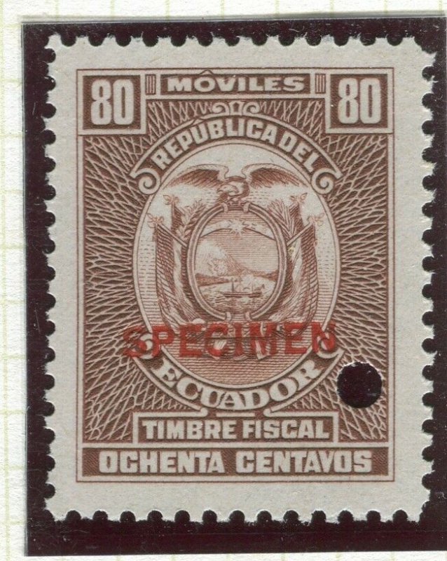 ECUADOR; Early 1900s Fiscal Revenue issue fine MINT SPECIMEN issue 