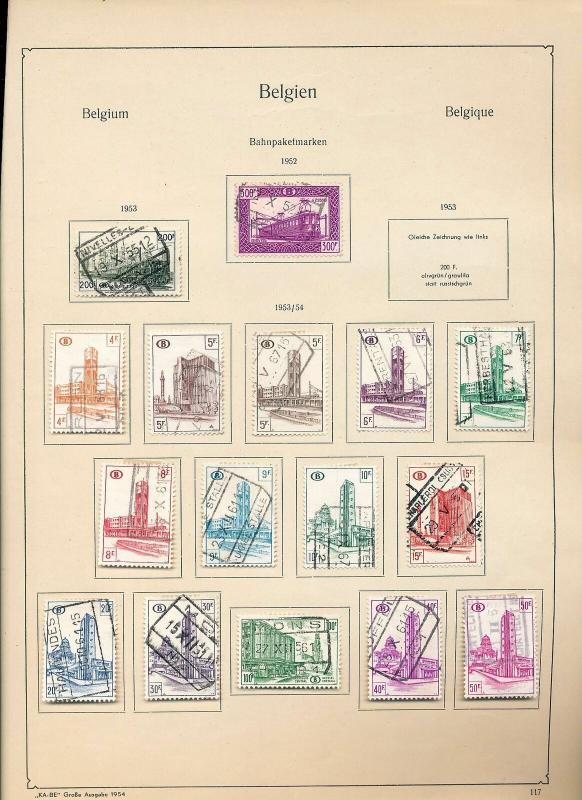 BELGIUM 1940s/60s Railway Trains Dues M&U Collection(Appx 100+Items) (Ref DD627