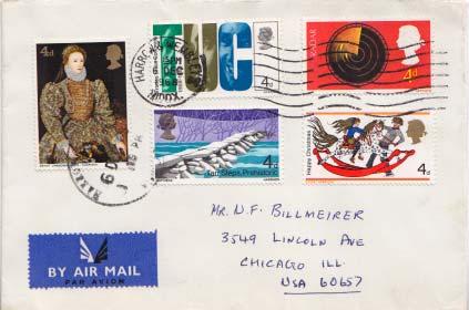 Great Britain, Airmail, Christmas, Art