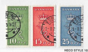 Denmark Sc #B3-B5 set of 3 used VF