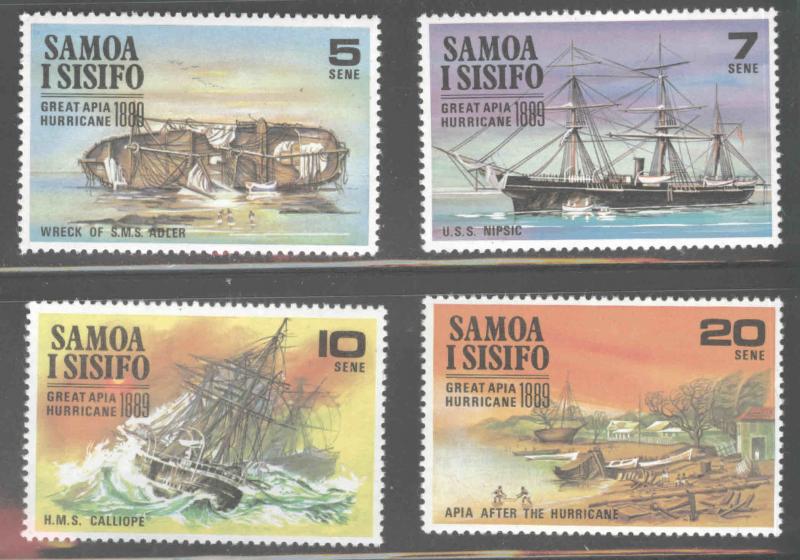 Samoa i Sisifo Scott  325-328 MH* Shipwreck set