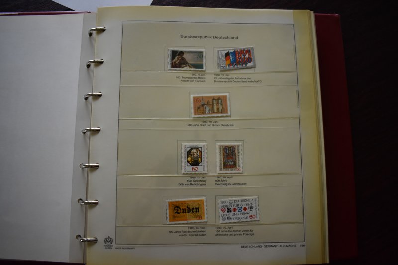 GERMANY  1980 YEAR SET  MNH